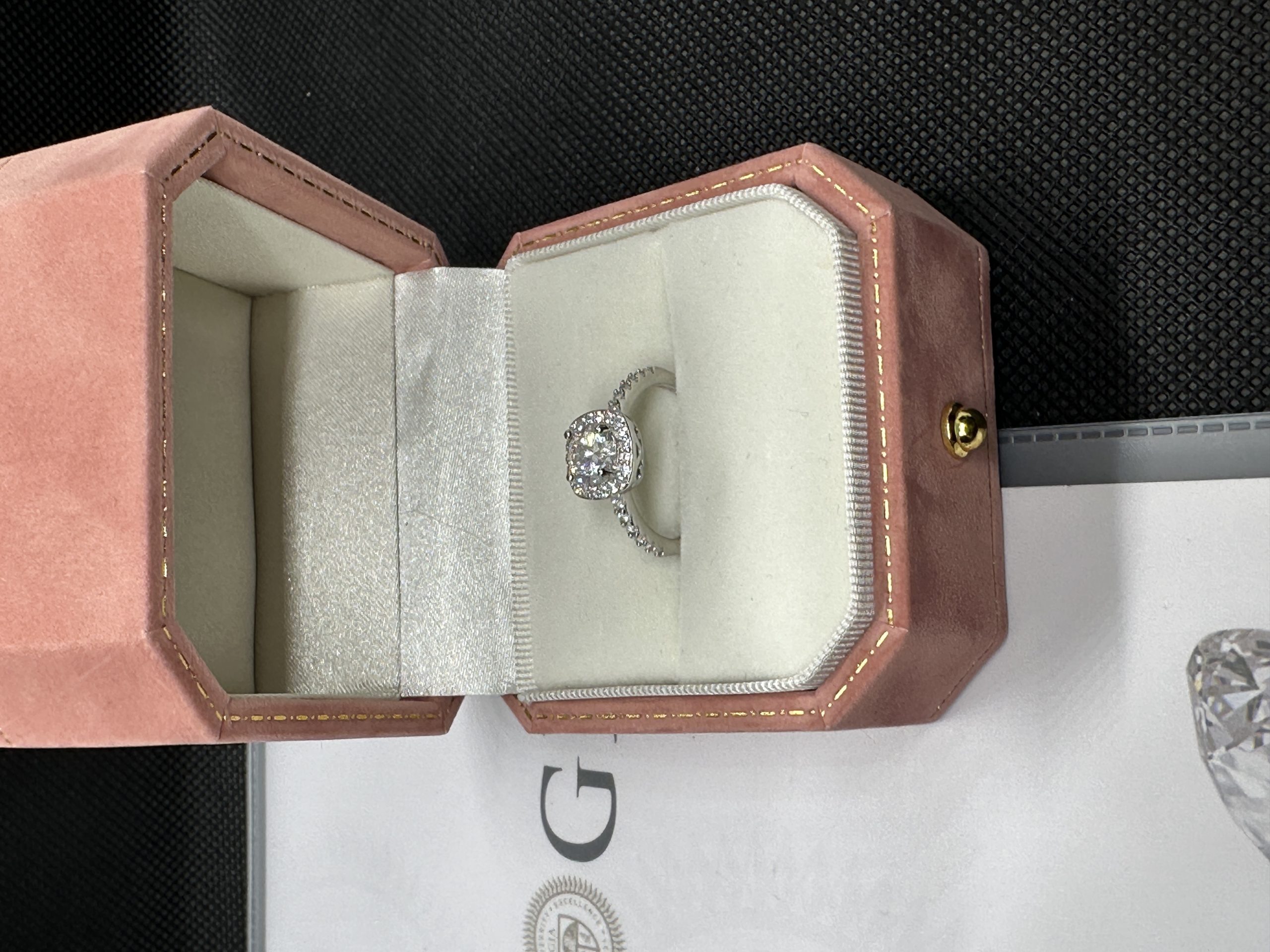 一粒ダイヤネックレス 指輪 ダイヤ 天然ダイヤモンド1.01ct GIA証明書 AU750指輪