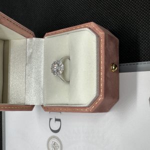 一粒ダイヤネックレス エタニティー リング 天然ダイヤモンド1.01ct GIA証明書 AU750指輪