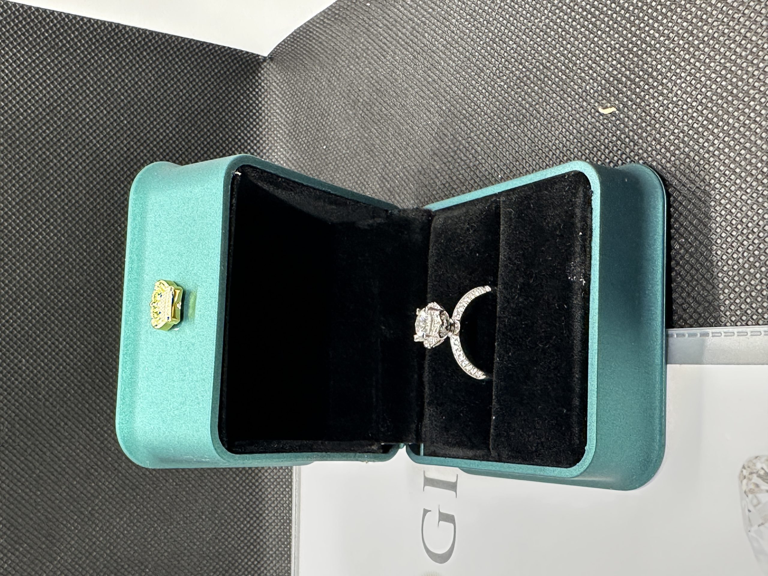 一 粒 ダイヤ ネックレス 指輪 ダイヤ 天然ダイヤモンド1.01ct GIA鑑定書 AU750指輪