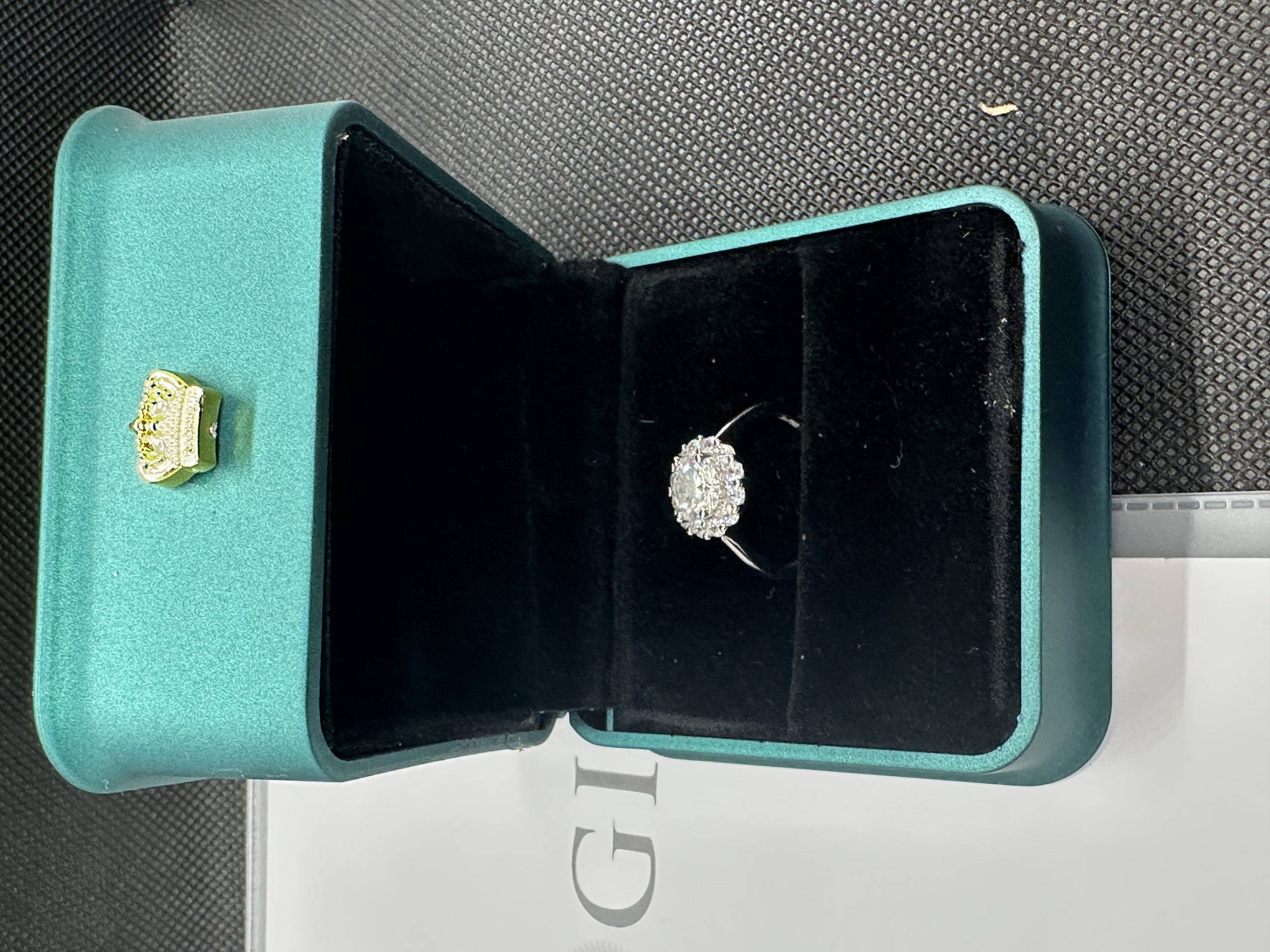 一 粒 ダイヤ ネックレス 1 カラット 天然ダイヤモンド1.01ct GIA鑑定書 AU750指輪