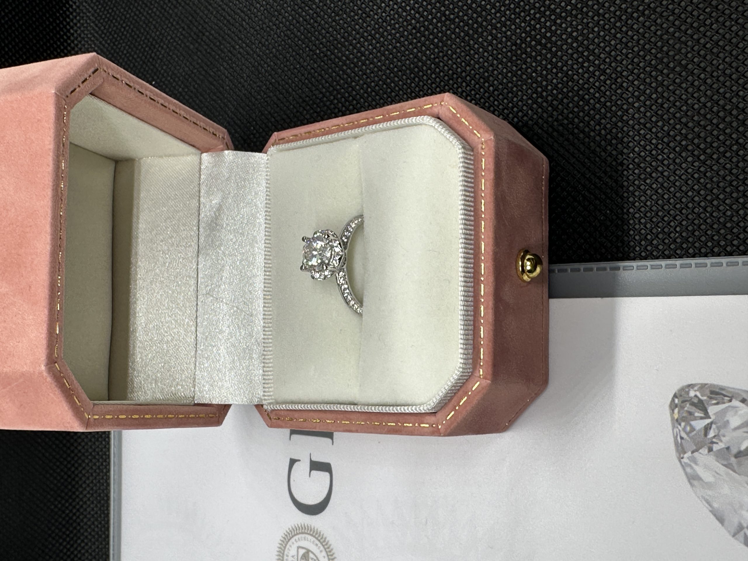 一粒ダイヤネックレス ダイヤ の 指輪 天然ダイヤモンド1.01ct GIA証明書 AU750指輪