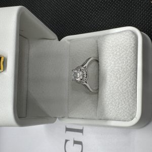 一粒ダイヤネックレス ダイヤモンド 1 カラット 天然ダイヤモンド1.01ct GIA鑑定書 AU750指輪